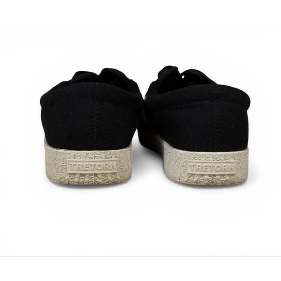 TRETORN WOMEN NYLITE PLUS CANVAS SNEAKER CLASSIC SHOES SZ 7 BLACK/WHITE - Picture 6 of 11